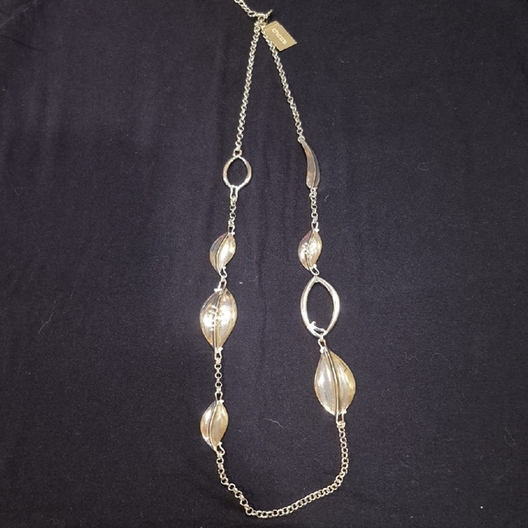 Chico's Jewelry - Chico's Silver and Gold Leaf Necklace
